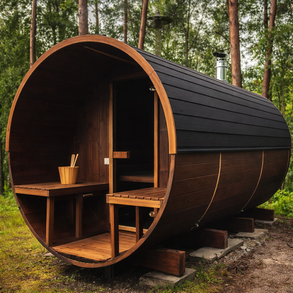 HavenHoop Rustic Barrel Sauna