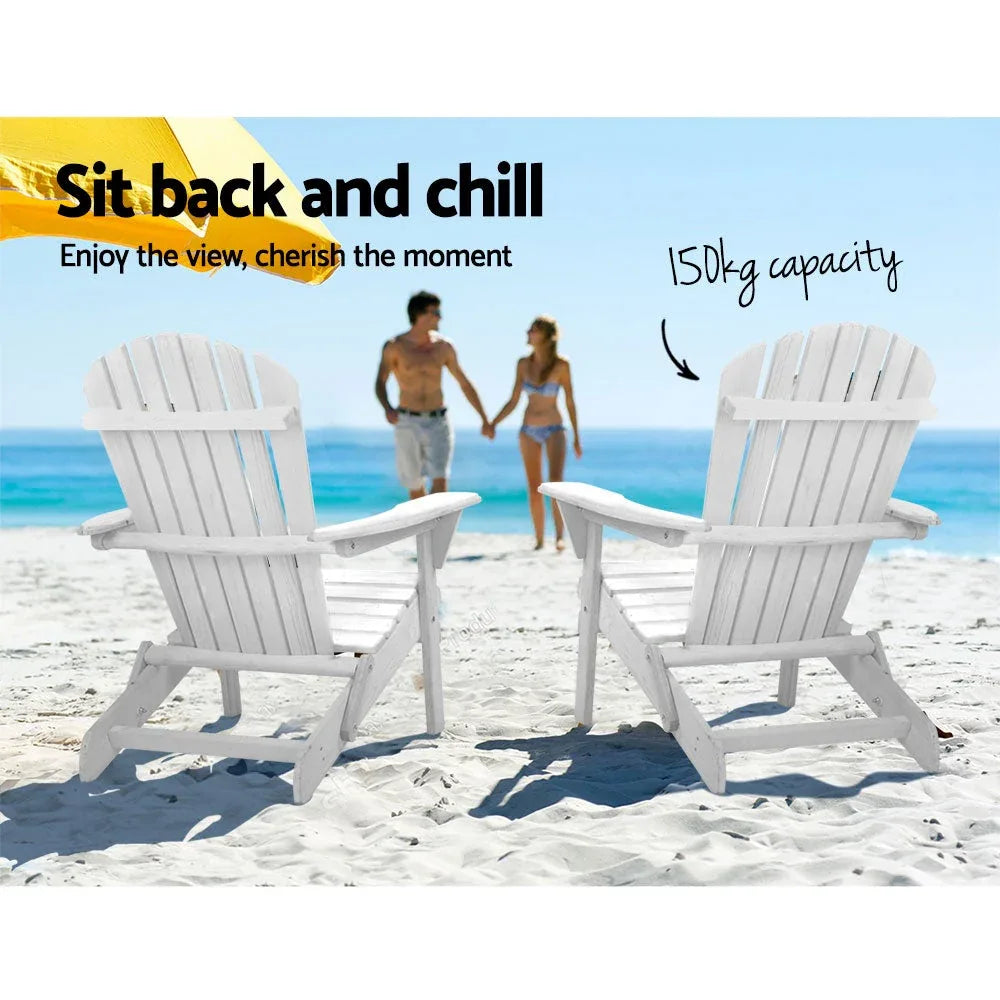 Gardeon Outdoor Furniture Adirondack Chairs Beach Chair Lounge Wooden