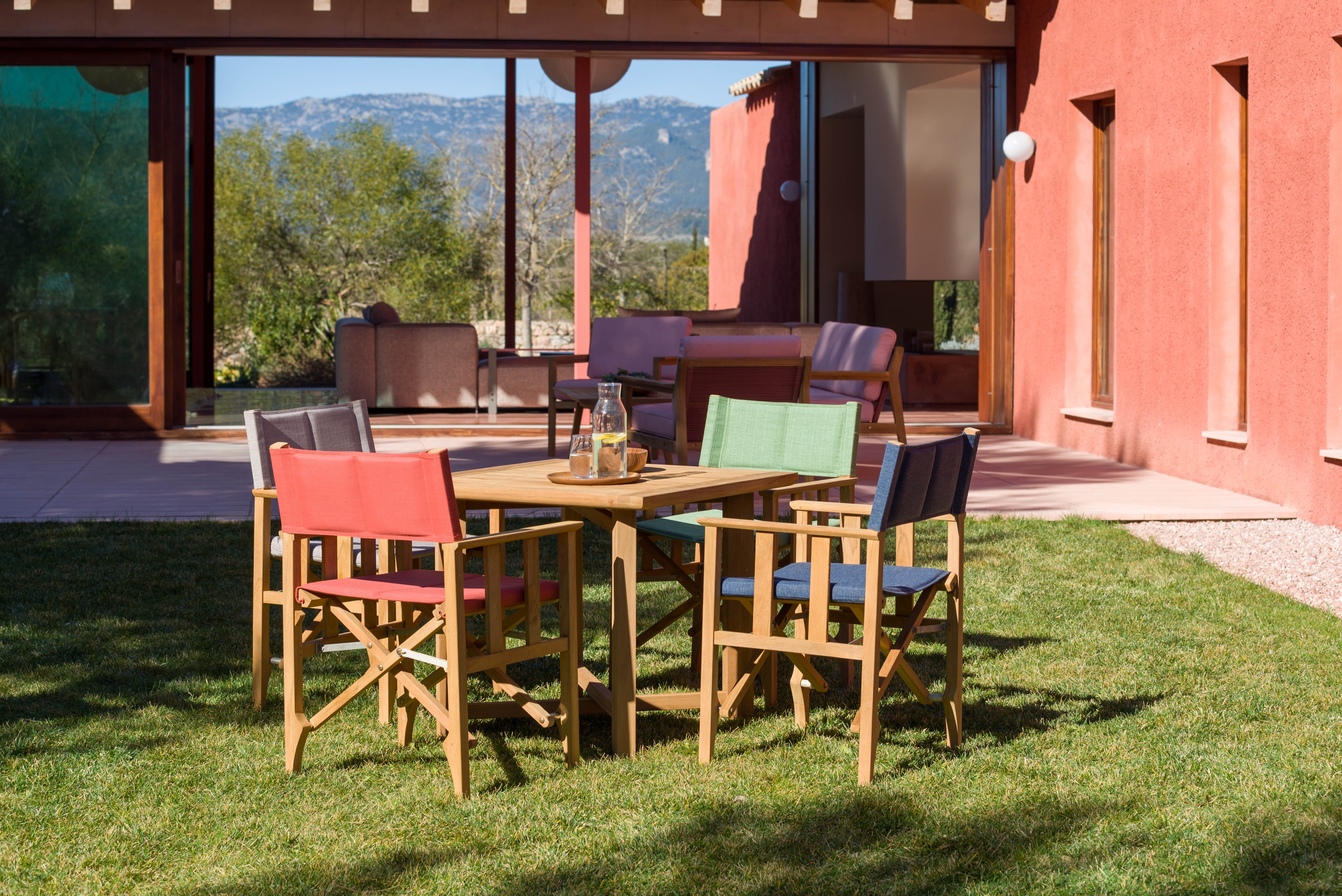 Zircon Teak Director Chair – Piquant Green - 1 Piece