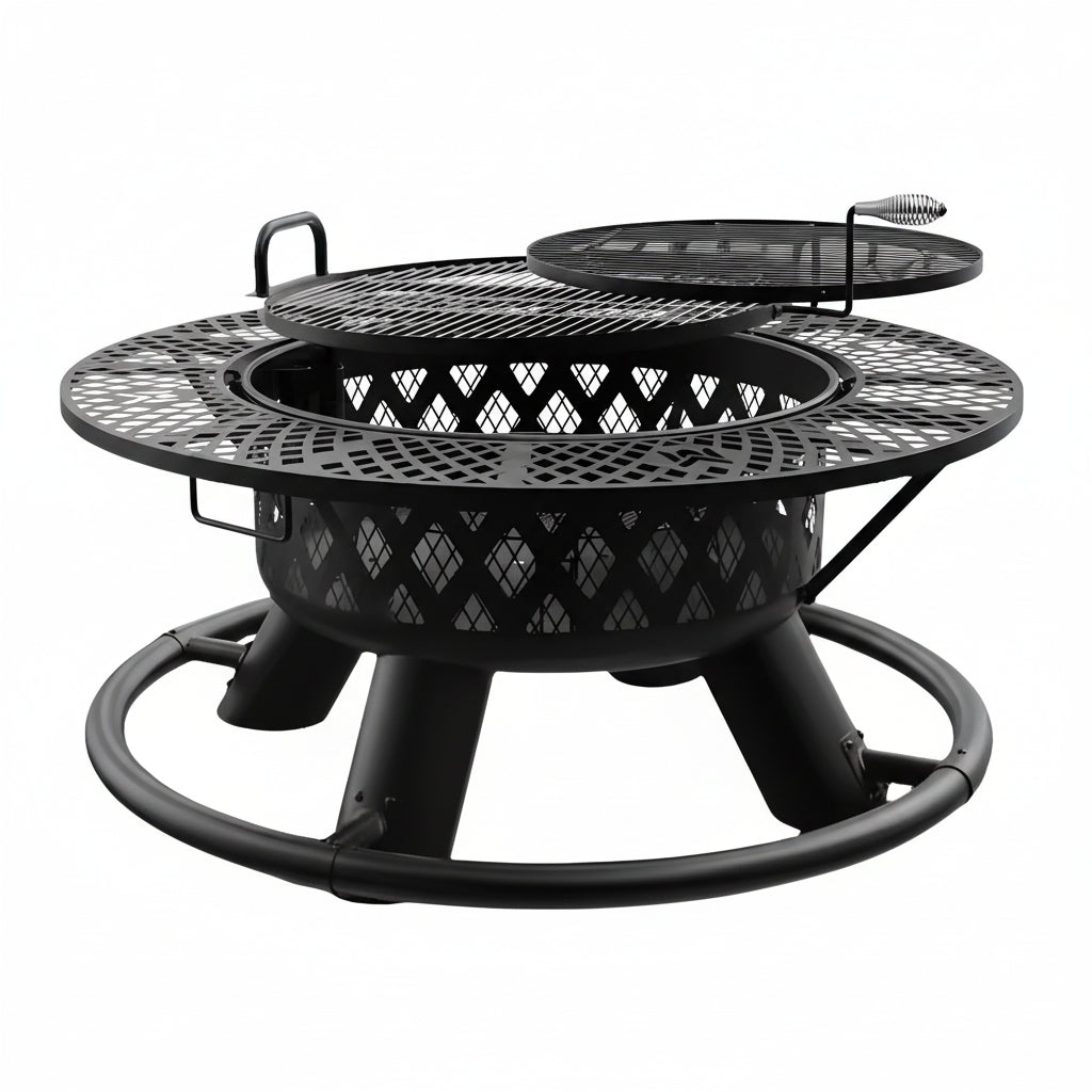 EmberGrid Rotating Grill Fire Bowl