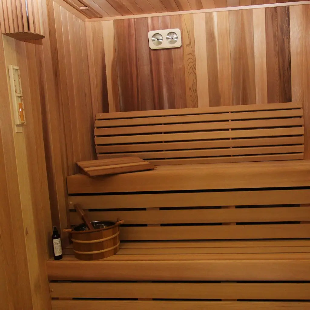 Custom Indoor Sauna Room - 5' x 8' x 8' - Finnish Sauna Builders