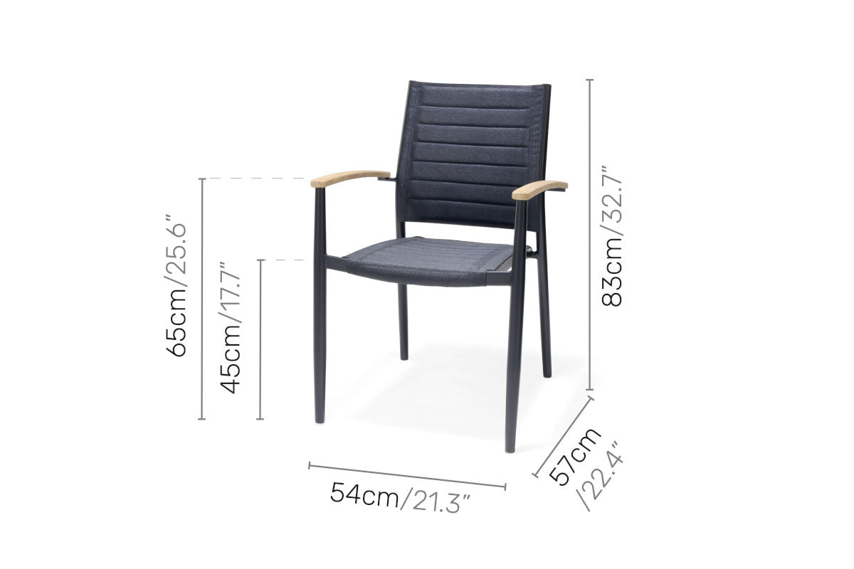 Portals Dark Lite 7 Piece Rectangular Dining Set