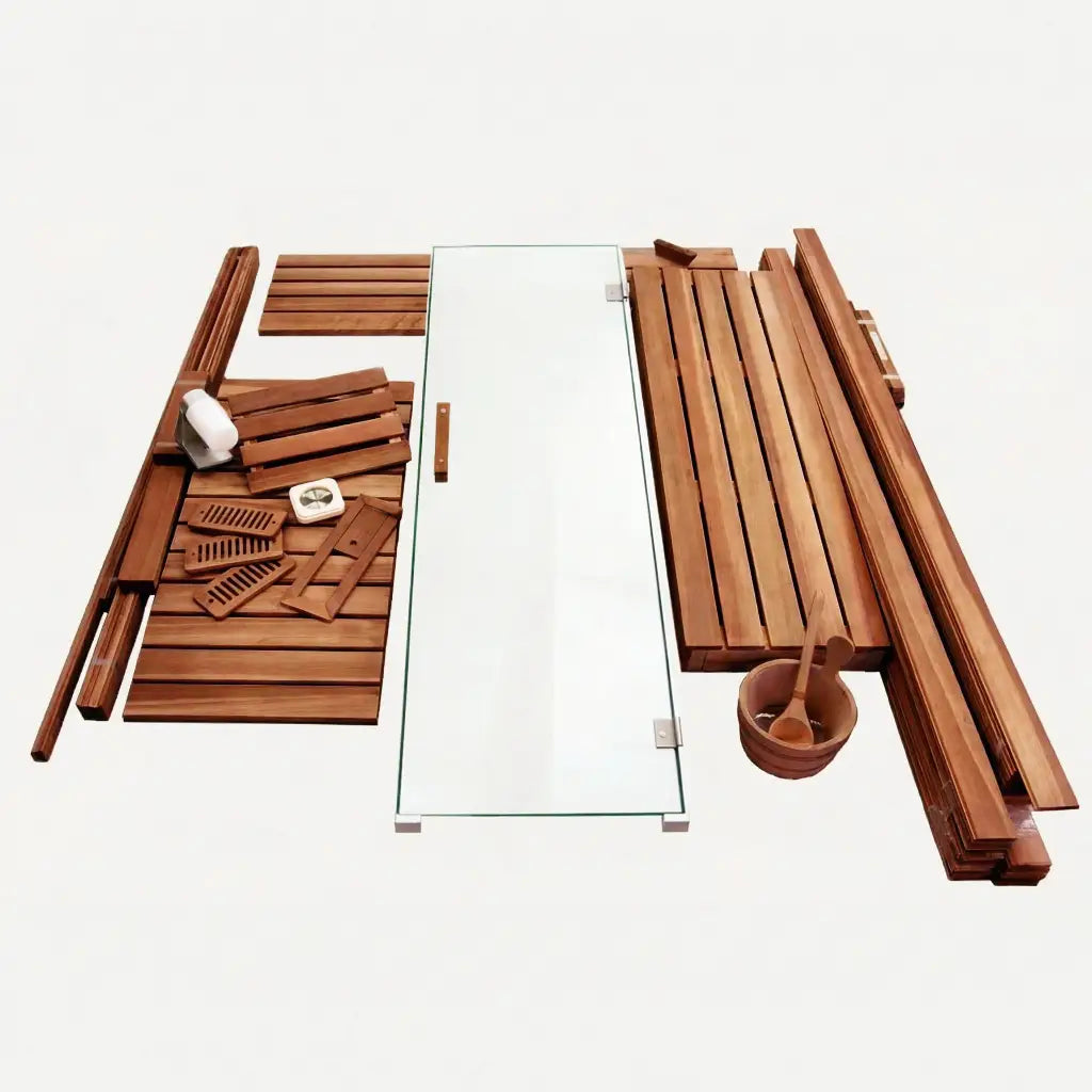 Custom Indoor Sauna Room - 5' x 8' x 8' - Finnish Sauna Builders